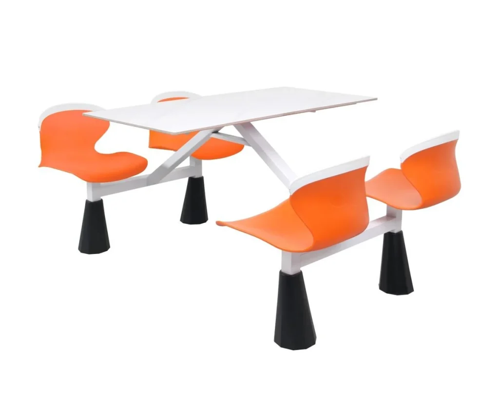 Four-seat two-tone PP dining table — 003