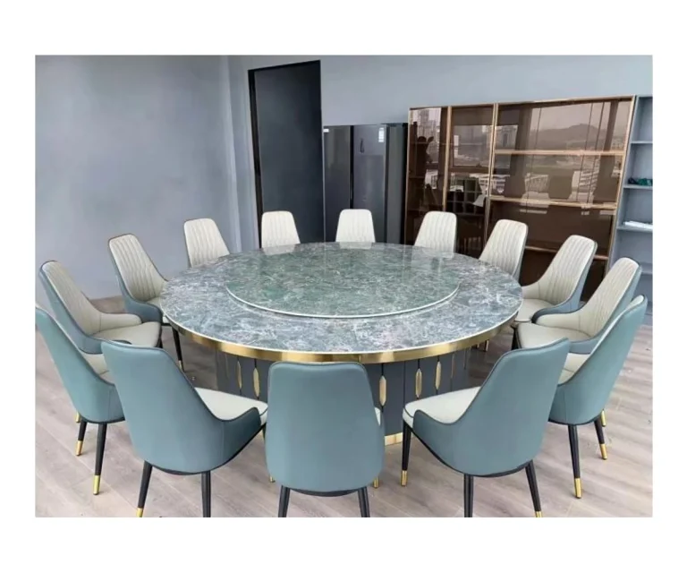 Round motorized dining table